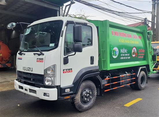 Xe cuốn ép rác 9 khối Isuzu